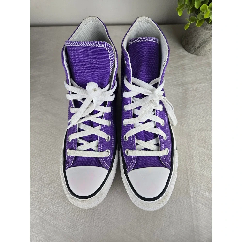Converse Chuck Taylor All Star Purple High Top Sneakers Womens 7 Mens 5 - Picture 2 of 12